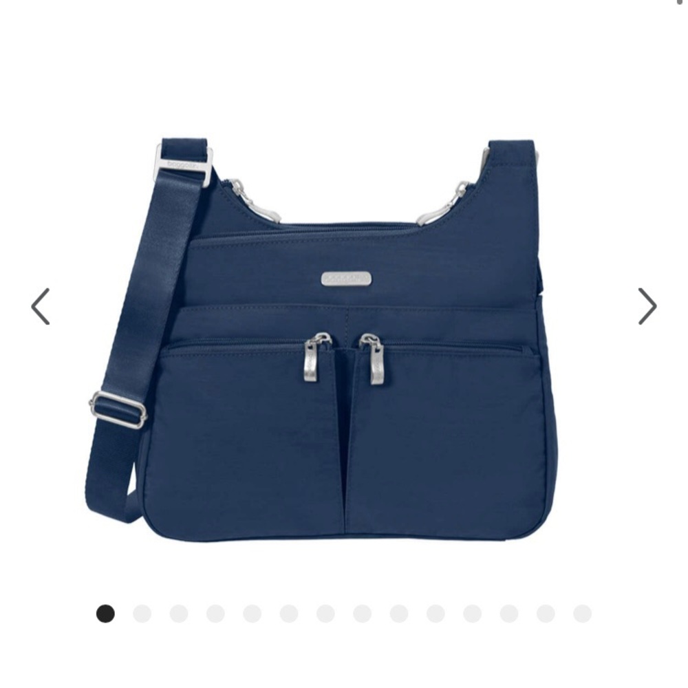Baggalini Crossover Cross Body Bag Removable Wristlet Pacific Blue RFID Blockin